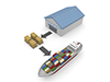 Warehouse ｜ Ship ｜ Trade-Industrial image Free illustration