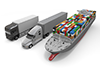 Cargo Ship / Heavy Truck-Industrial Image Free Illustration