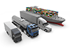 Large Ship / Delivery Truck-Industrial Image Free Illustration