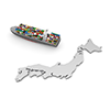 Japan / Cargo Ship-Industrial Image Free Illustration