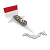Indonesia / Export / Cargo Ship / Japan-Industrial Image Free Illustration