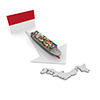 Indonesia / Cargo Ship / Import / Japan / Trade-Industrial Image Free Illustration