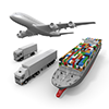 Overseas Expansion / Airplane / Trade / Truck-Industrial Image Free Illustration