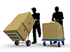 Deliveryman ｜ Delivery ｜ Trolley-Industrial image Free illustration