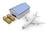 Airplane ｜ Warehouse ｜ Cargo-Industrial image Free illustration