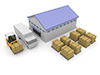 Truck ｜ Warehouse ｜ Delivery-Industrial image Free illustration