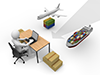 Zero trade experience Import for the first time-Industrial image Free illustration