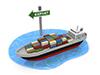 Trading partner Import / export goods Large ship-Industrial image Free illustration