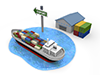 Trading powerhouse warehouse port-industrial image free illustration