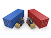 US-China Trade Friction Container Luggage-Industrial Image Free Illustration
