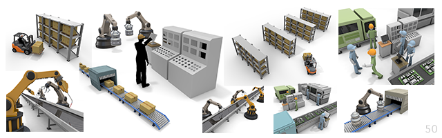 Work is accurate ｜ Fast work ｜ Mechanize factory ｜ Automatically change manufacturing ｜ Robot operation system ｜ Person who operates machine ｜ Image of factory where mechanization progresses ｜ Many times faster than humans ｜ Do dangerous work / robot / Machinery / Factory / Working / Assembly Line / Manufacturing / Labor / Operation / Helmet / Technology